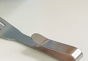 The all-in-one fork with its folded clip end
