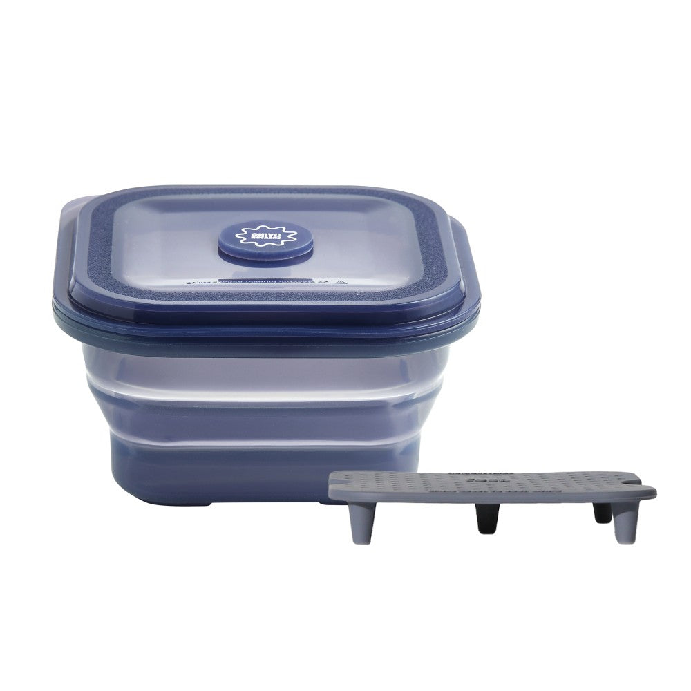Navy PushLock with its steam tray on white