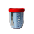 KEEPER POT RED/PASTEL BLUE