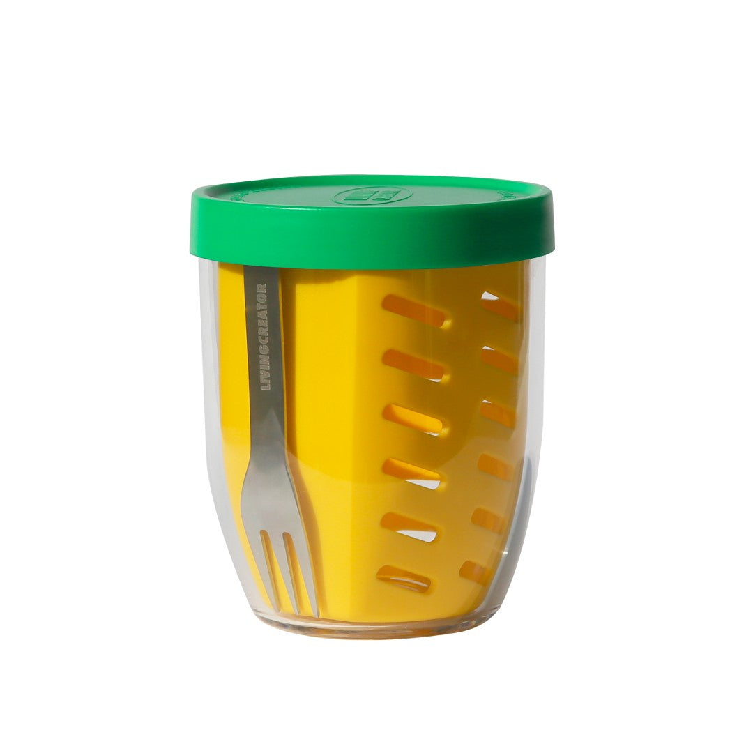 KEEPER POT Green / Yellow on white