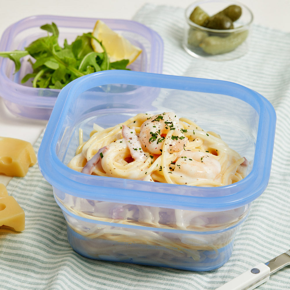 [PUSHLOCK] Collapsible Silicone Container + Steam Tray