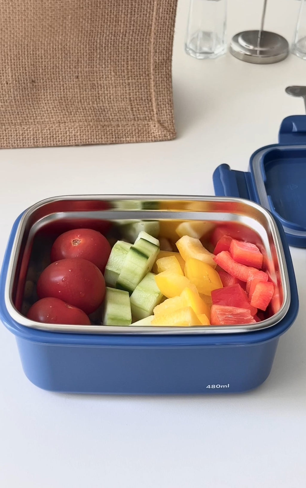 [KEEPER TEN] Microwave-Safe Stainless Steel Lunchbox