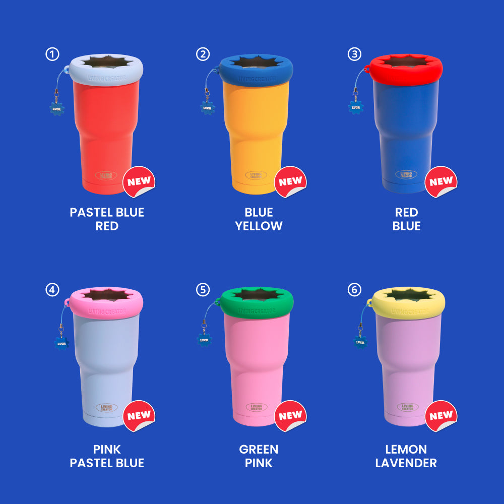 KEEPERTUM 2-in-1 To-Go Tumbler & Cup Cooler - 32 oz Double Wall Vacuum Insulated Stainless Steel Travel Mug, Fits Takeout Venti Cups & Car Cup Holders, Includes Detachable Silicone Ring & Keyring, 6 color