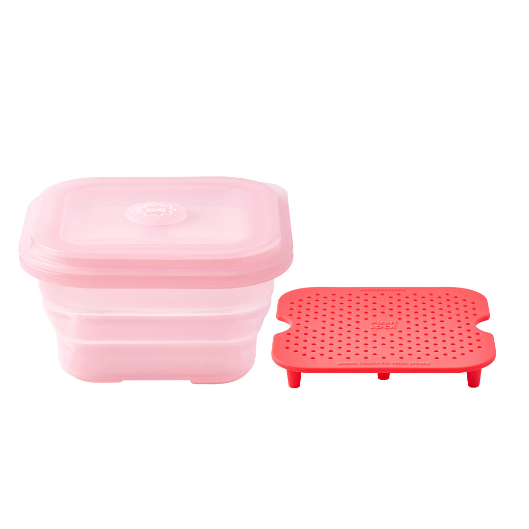 PUSH LOCK 1800ml + Steam Tray (Pink&Red)