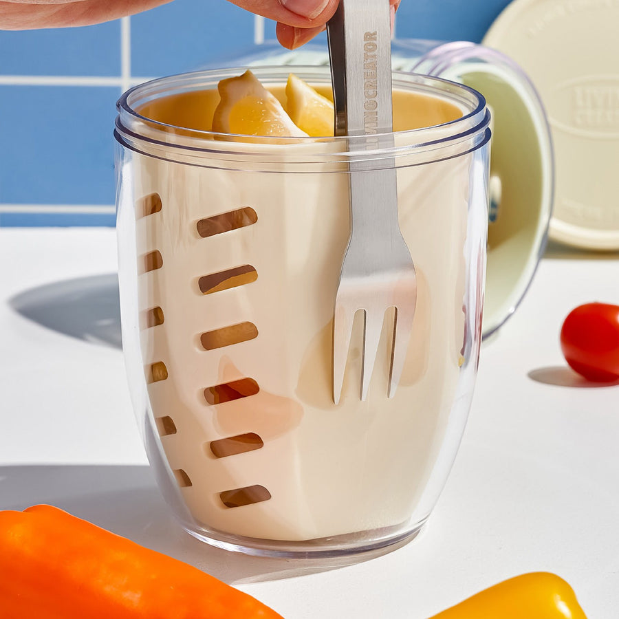 [KEEPER POT] Fruit Container with Built-in Strainer
